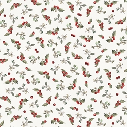 Winter Song patchworkstof 110 cm bred små grene lys bund